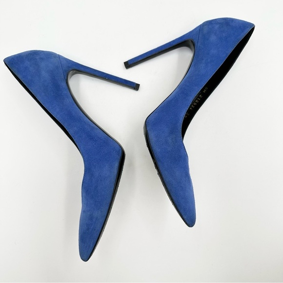 Saint Laurent Paris Pump 105 Blue Suede - Picture 6 of 11